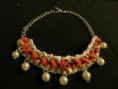 Collar ante coral perlas